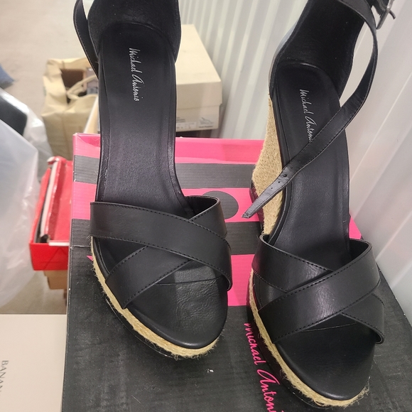 Brand new black wedge platform sandals - Picture 2 of 9